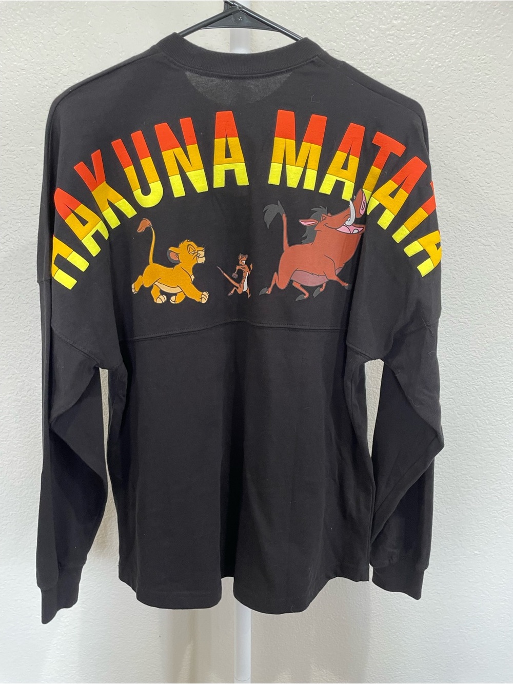 Disney Parks The Lion King Simba & Pumba Hakuna Matata Black Spirit Jersey XS